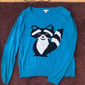 Blue Raccoon Sweater